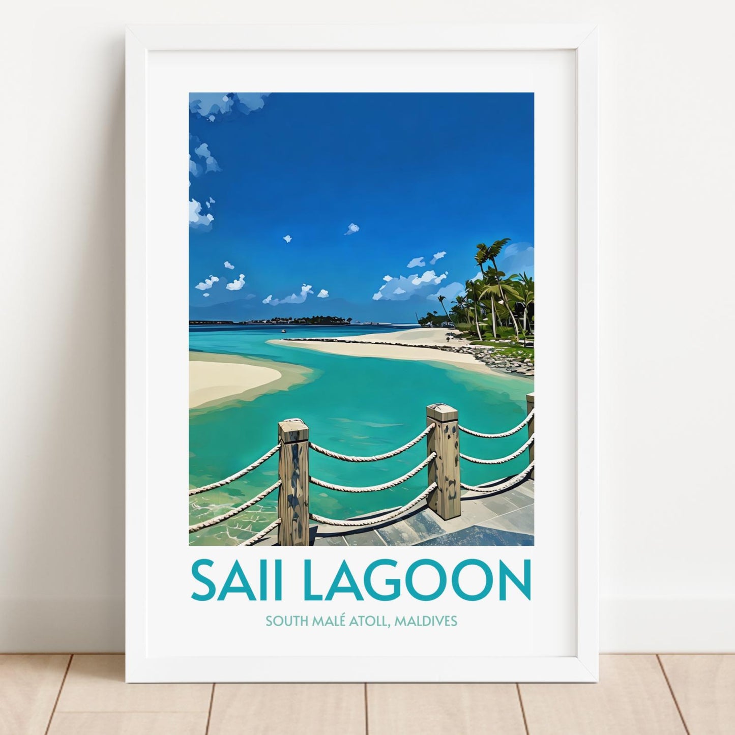 Saii Lagoon Maldives Island Poster Print Wall Art