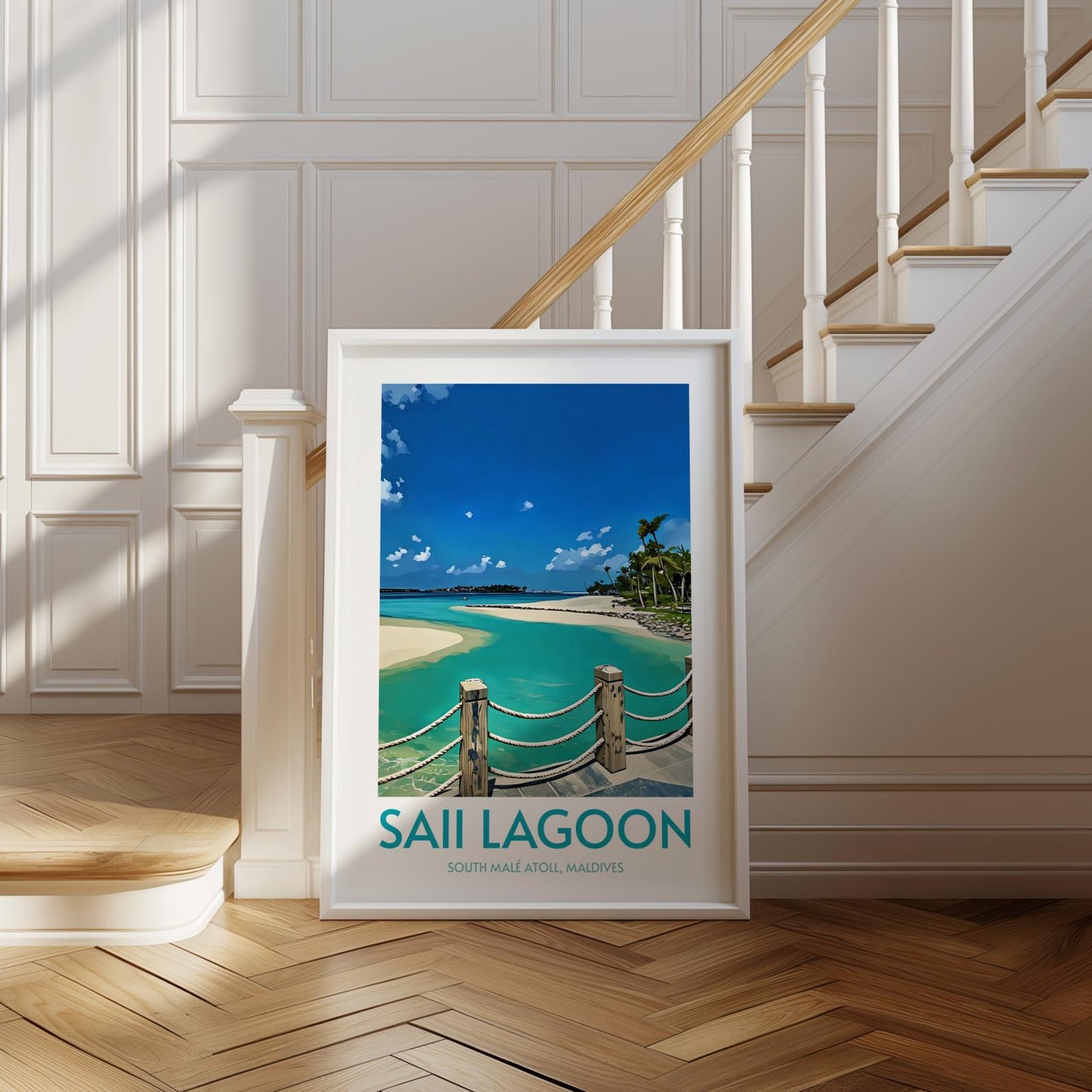 Saii Lagoon Maldives Island Poster Print Wall Art