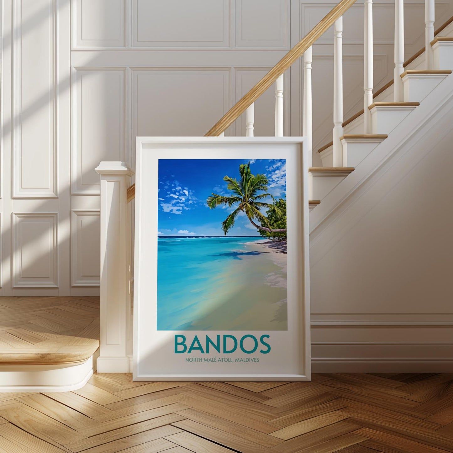 Bandos Maldives Island Poster Print Wall Art
