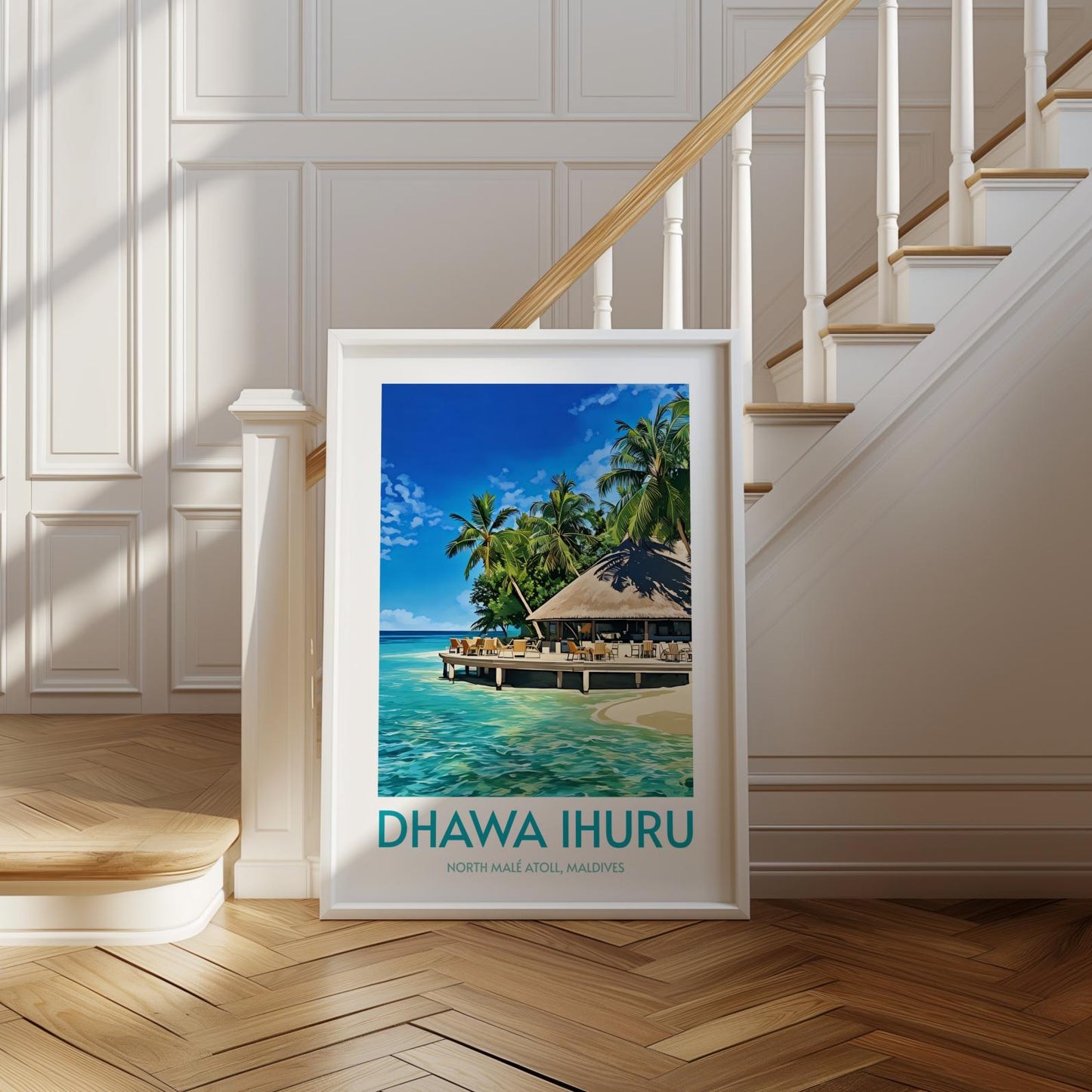 Dhawa Ihuru Maldives Island Poster Print Wall Art