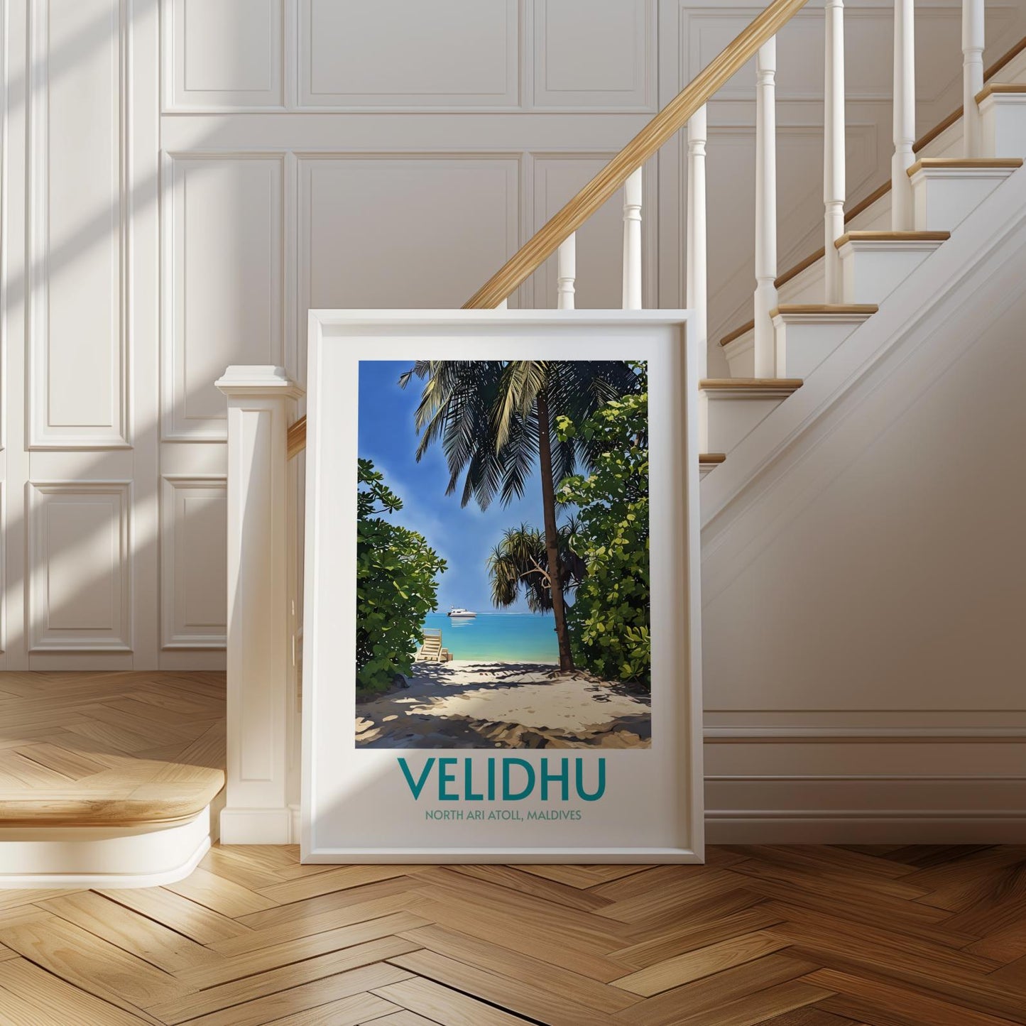 Velidhu Maldives Island Poster Print Wall Art