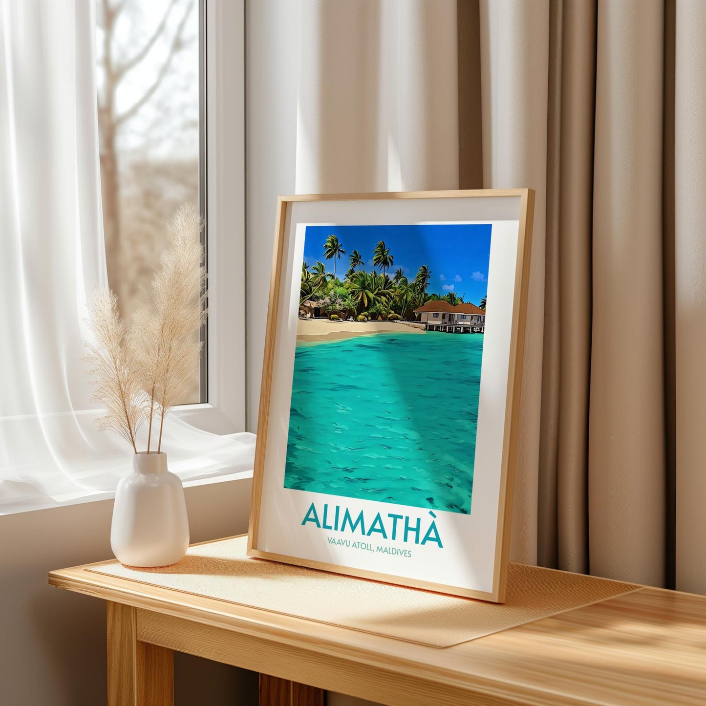 Alimatha Maldives Island Poster Print Wall Art