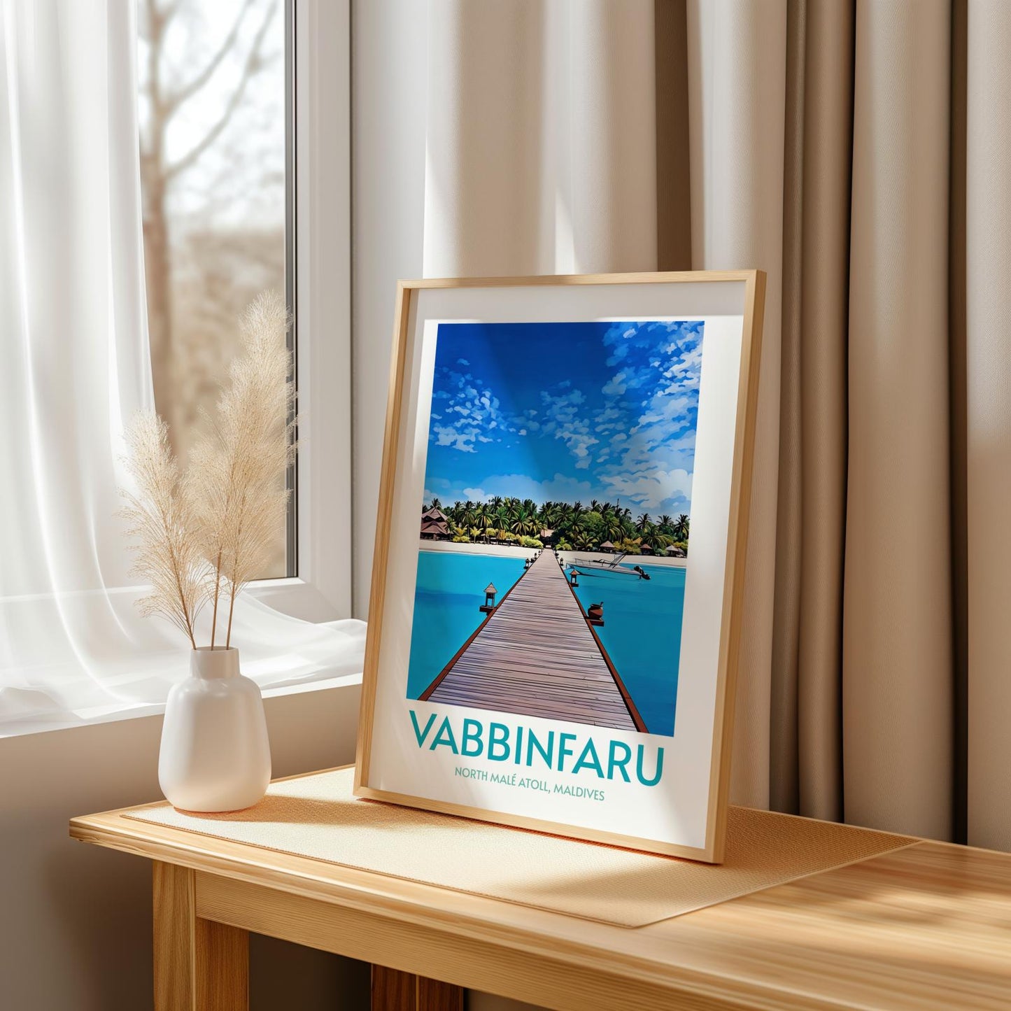 Vabbinfaru Maldives Island Poster Print Wall Art