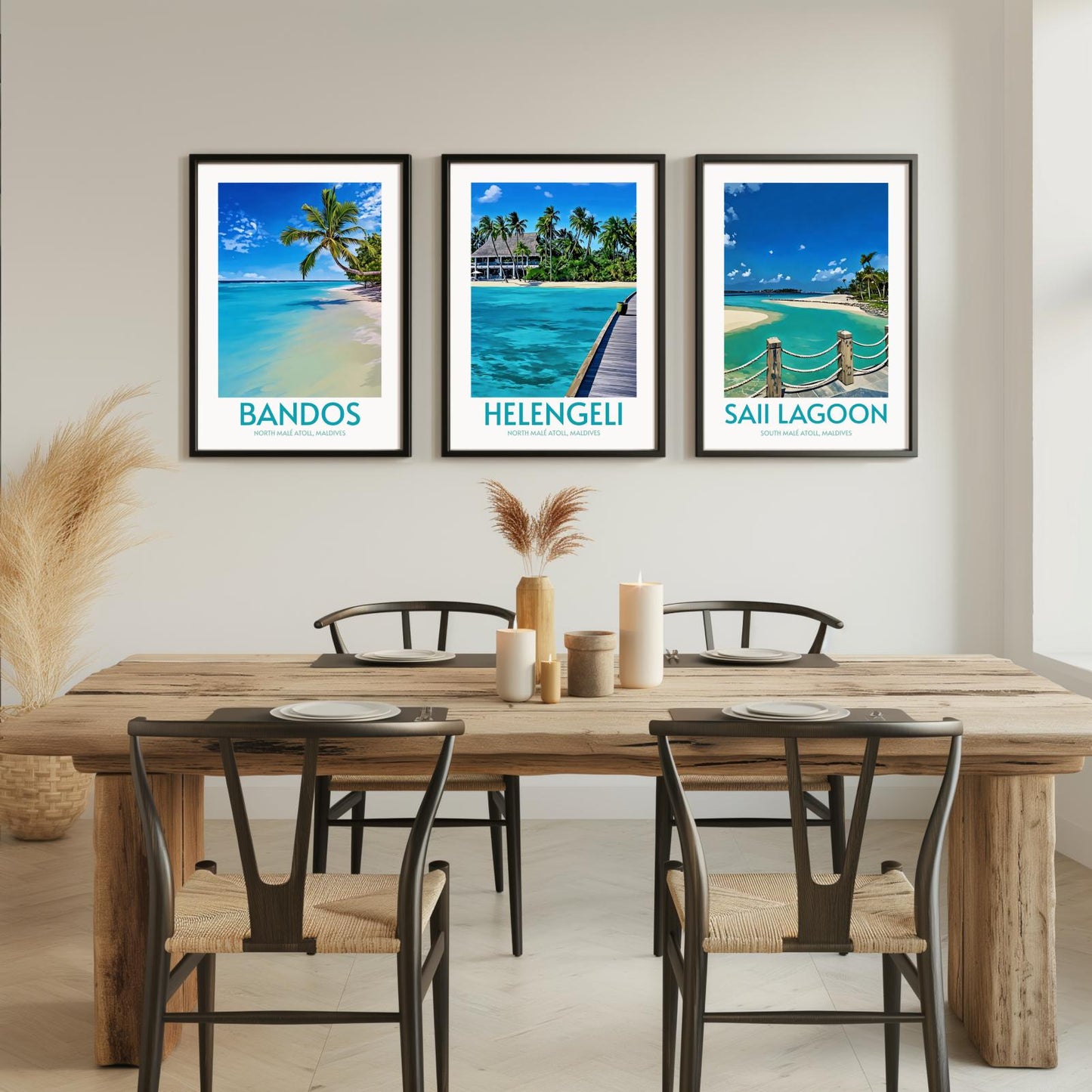 Helengeli Maldives Island Poster Print Wall Art