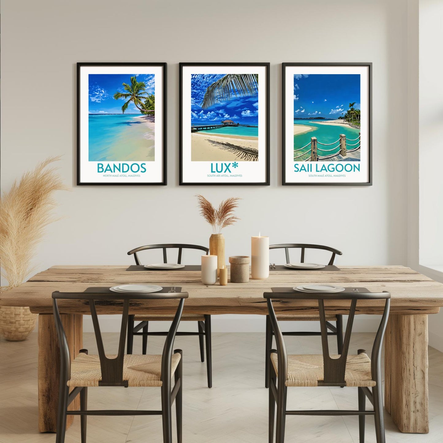 LUX* Maldives Island Poster Print Wall Art