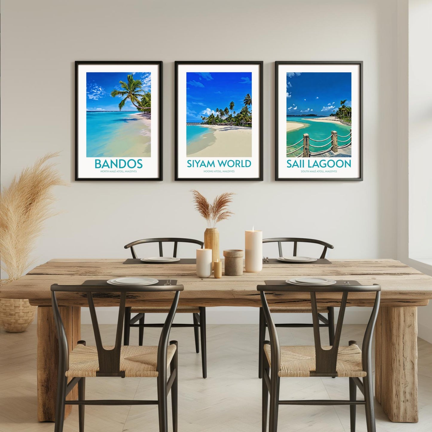 Siyam World Maldives Island Poster Print Wall Art