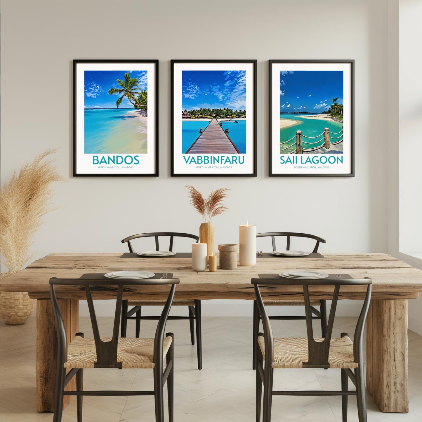 Vabbinfaru Maldives Island Poster Print Wall Art