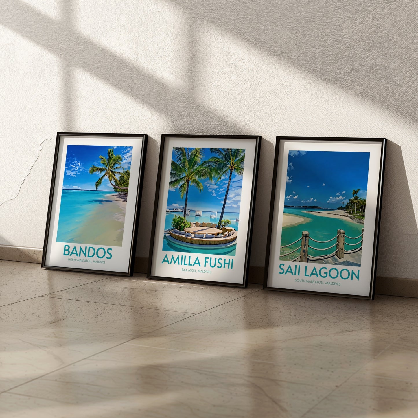 Amilla Fushi Maldives Island Poster Print Wall Art