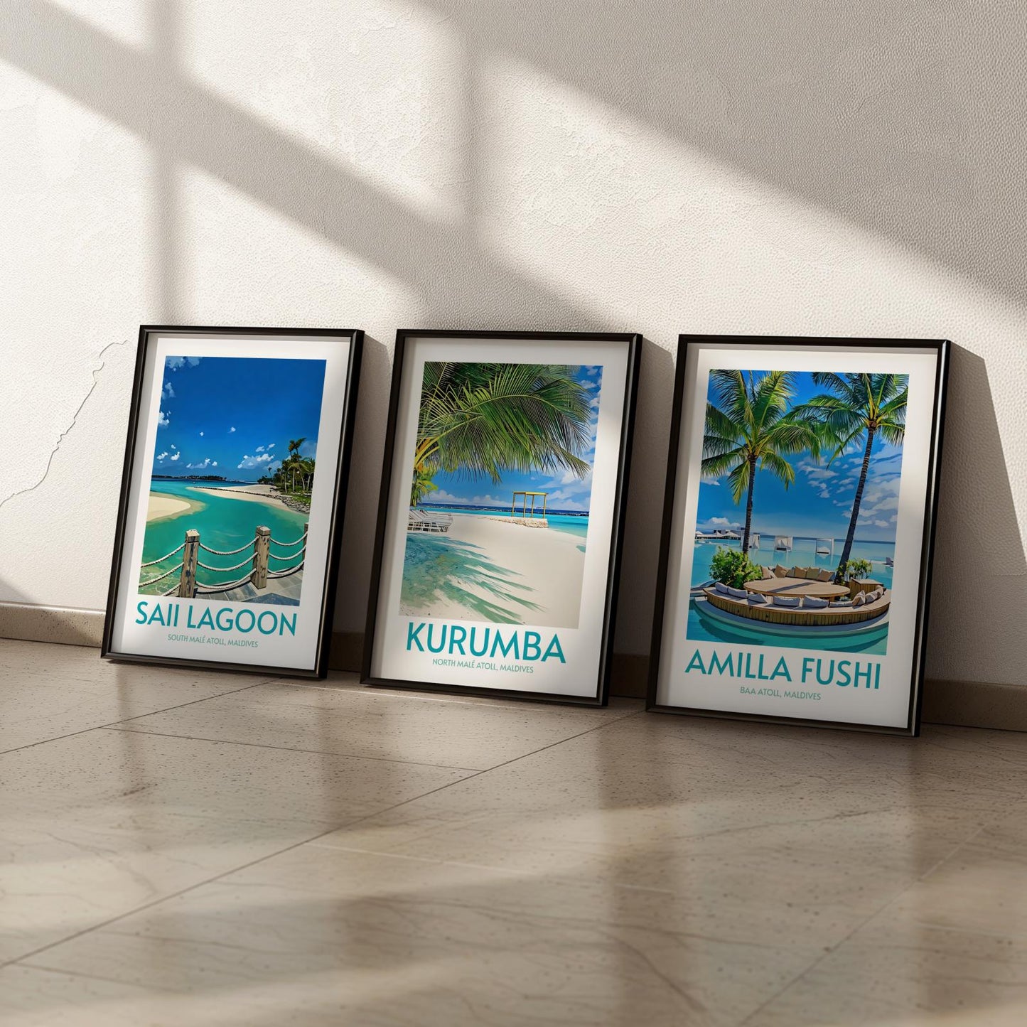 Kurumba Maldives Island Poster Print Wall Art