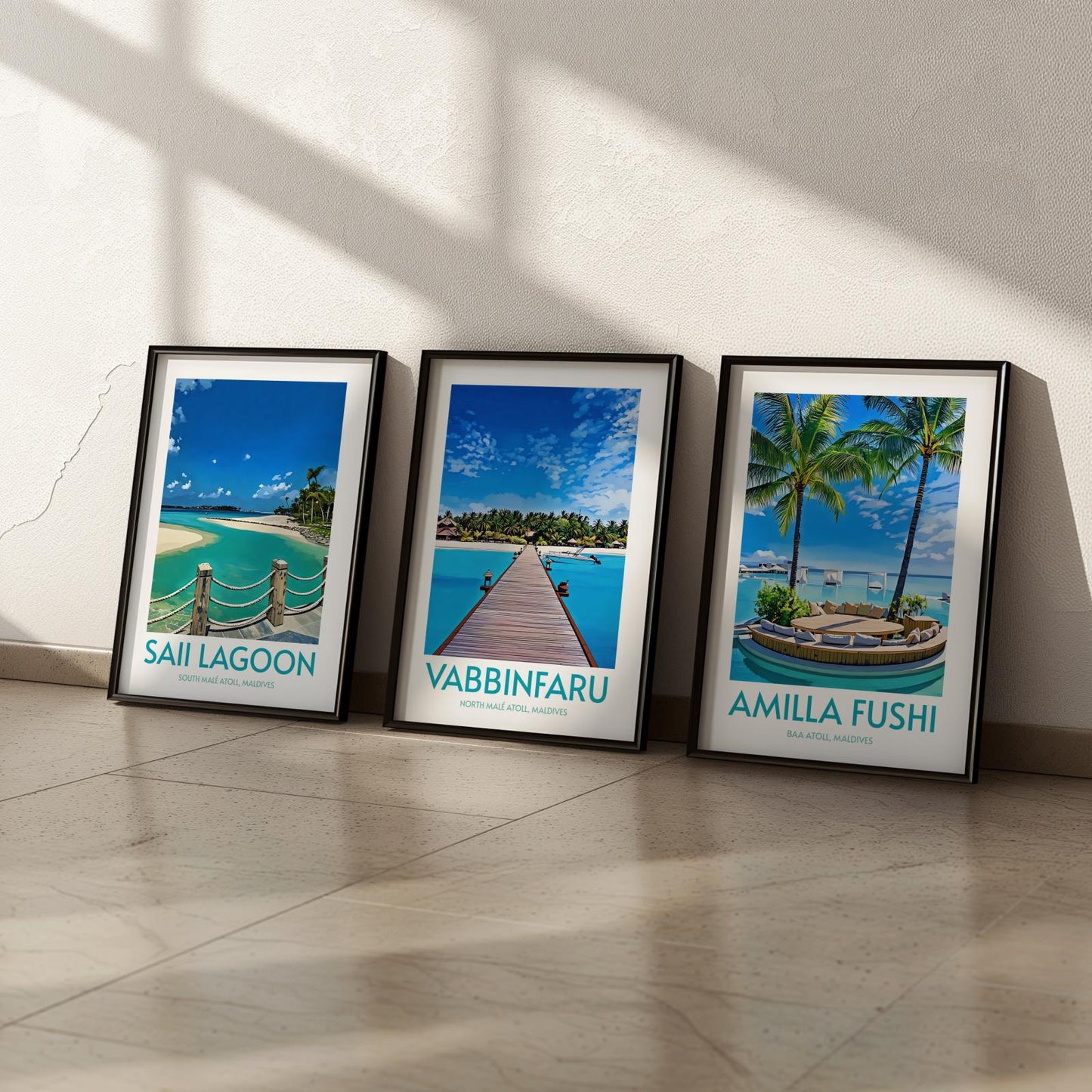 Vabbinfaru Maldives Island Poster Print Wall Art