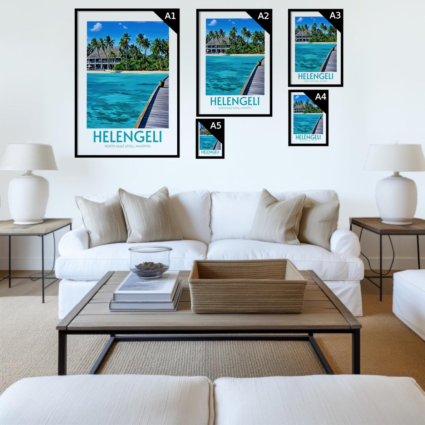 Helengeli Maldives Island Poster Print Wall Art
