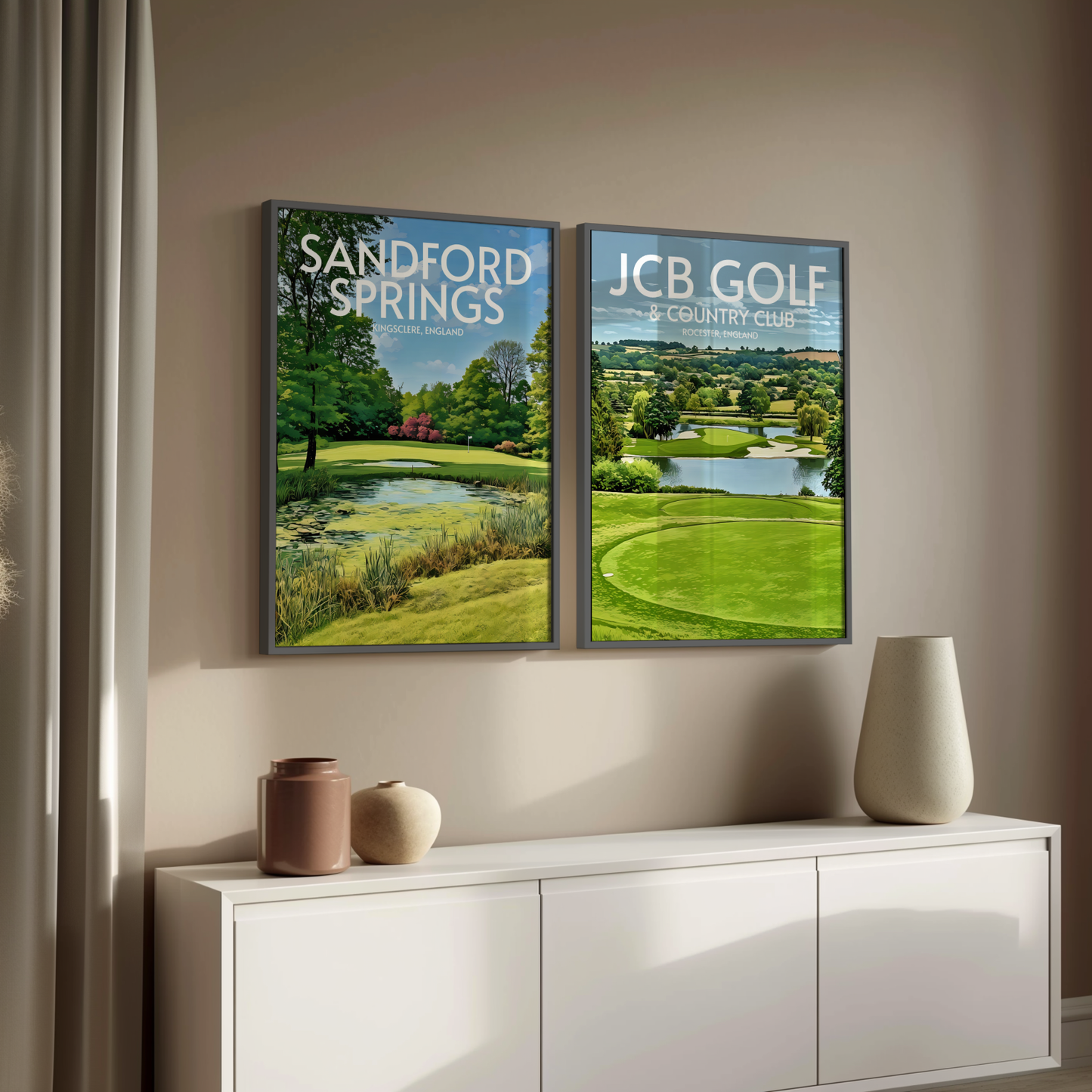 JCB Golf and Country Club Golf Course Poster Print Wall Art