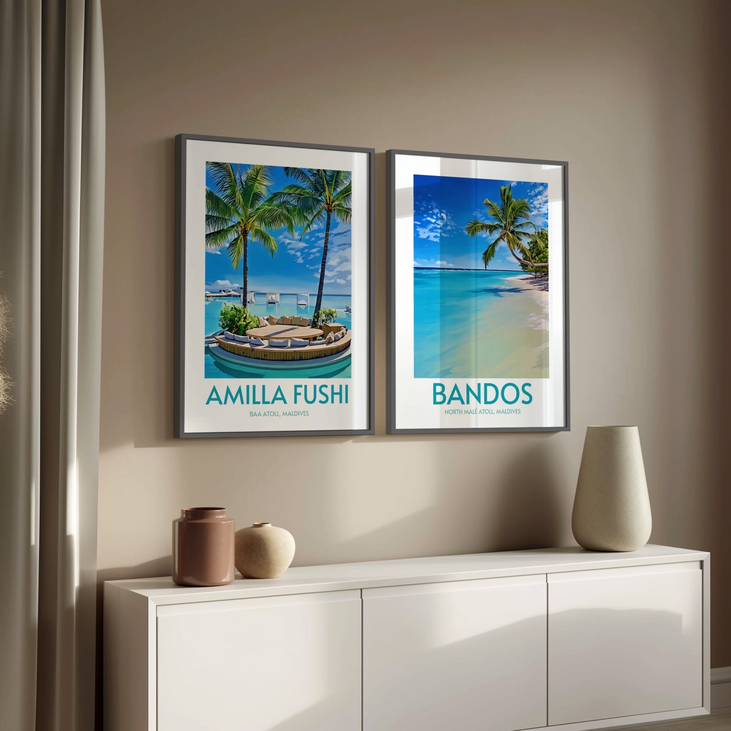 Bandos Maldives Island Poster Print Wall Art