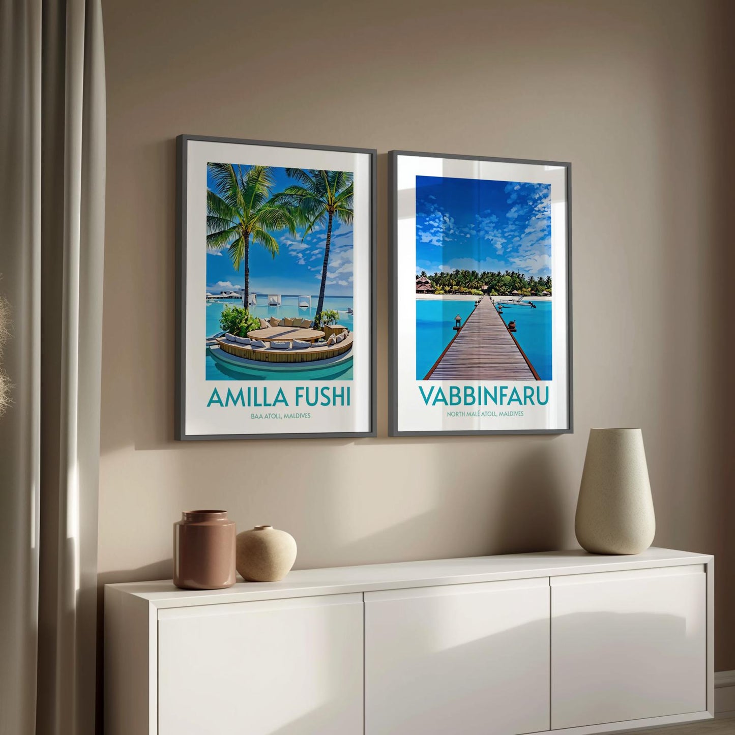 Vabbinfaru Maldives Island Poster Print Wall Art