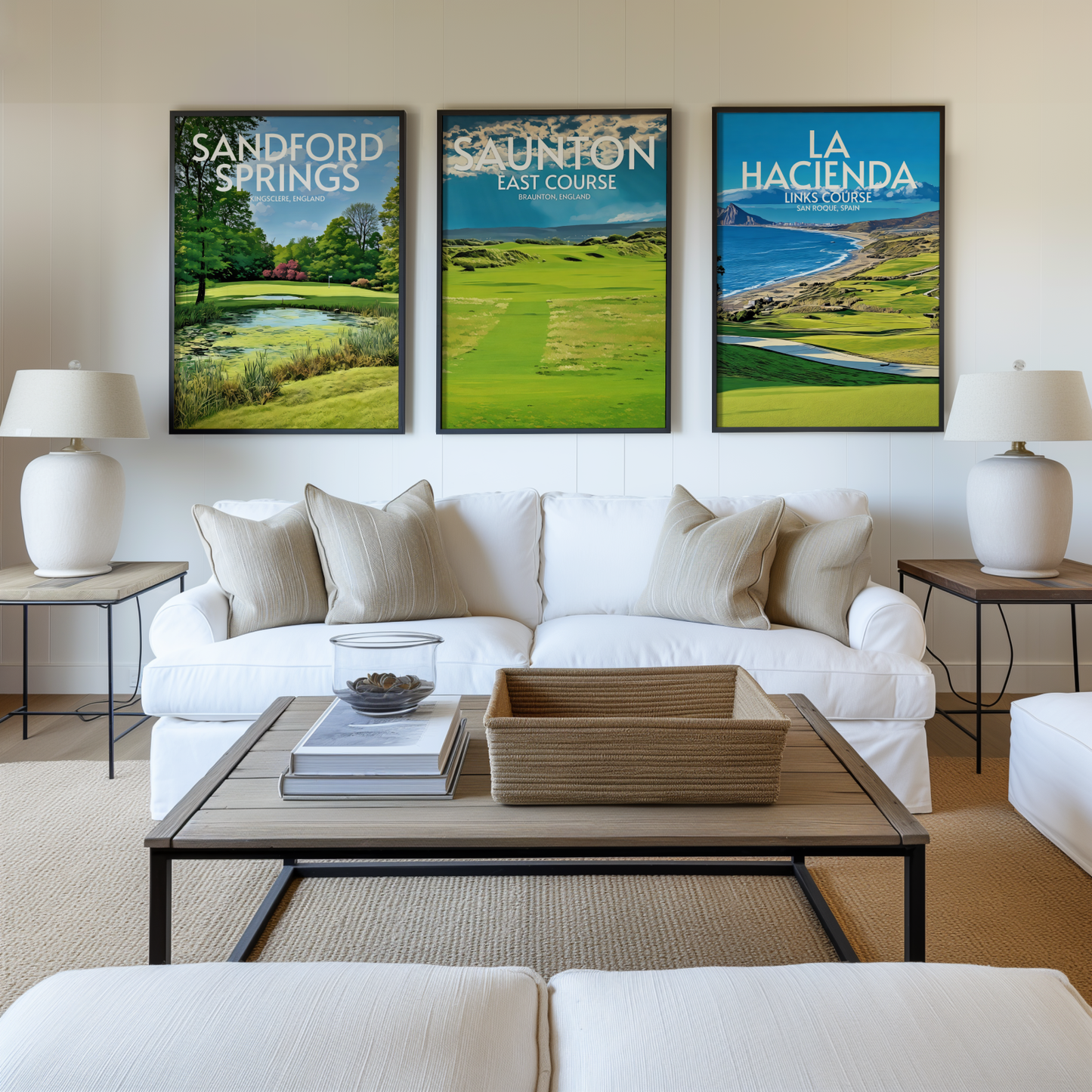 Saunton East Course Golf Course Poster Print Wall Art