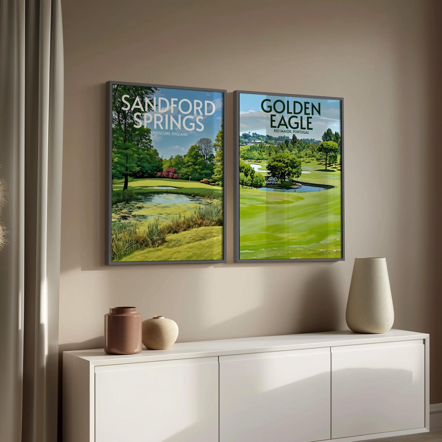 Golden Eagle Golf Course Poster Print Wall Art