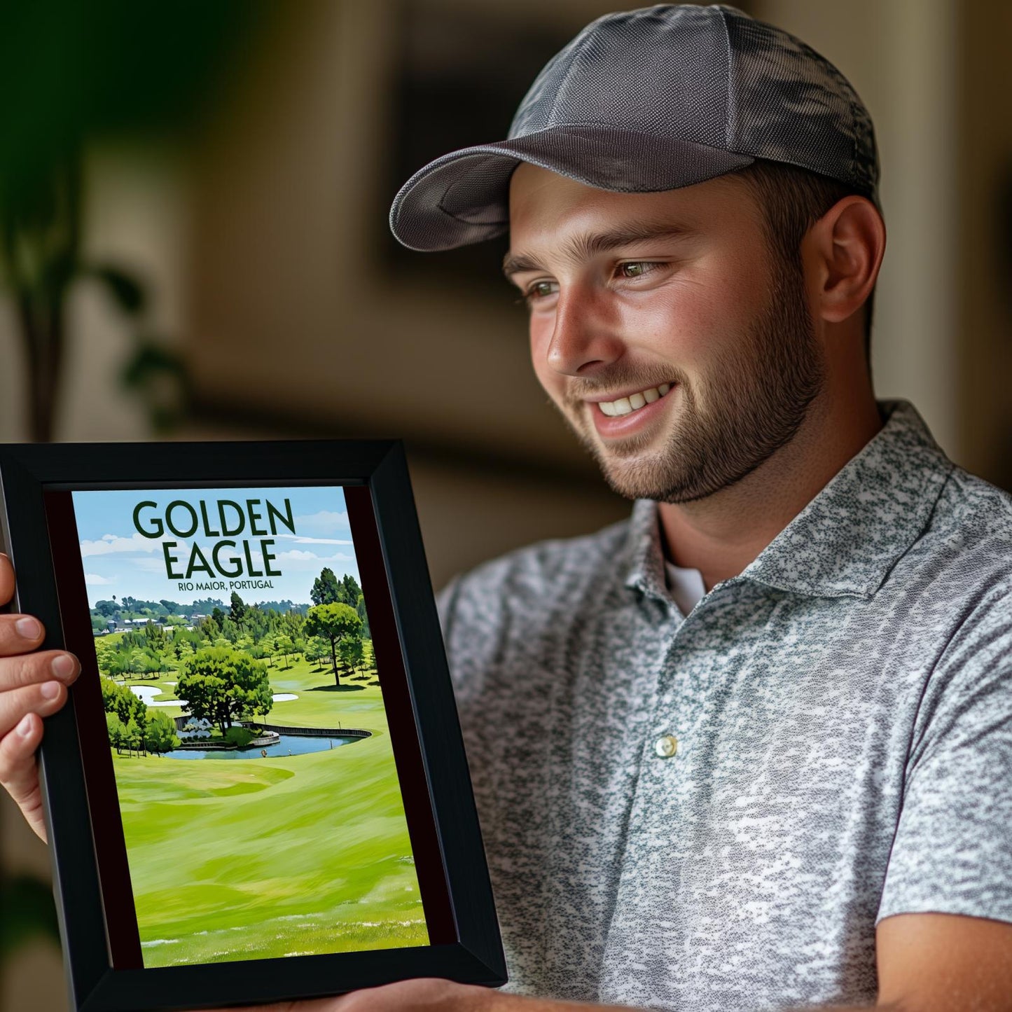 Golden Eagle Golf Course Poster Print Wall Art