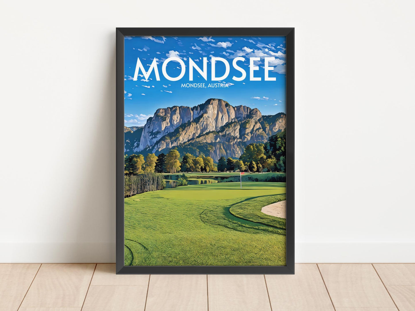 Mondsee Golf Course Poster Print Wall Art