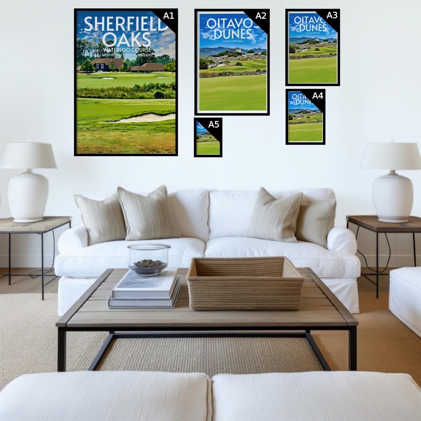 Sherfield Oaks Waterloo Course Golf Course Poster Print Wall Art