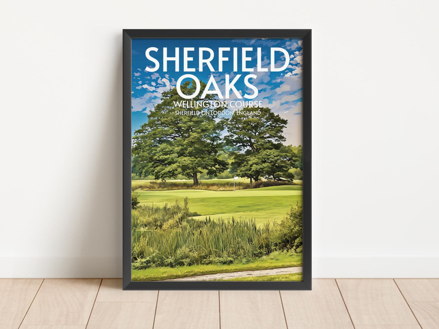 Sherfield Oaks Wellington Course Golf Course Poster Print Wall Art
