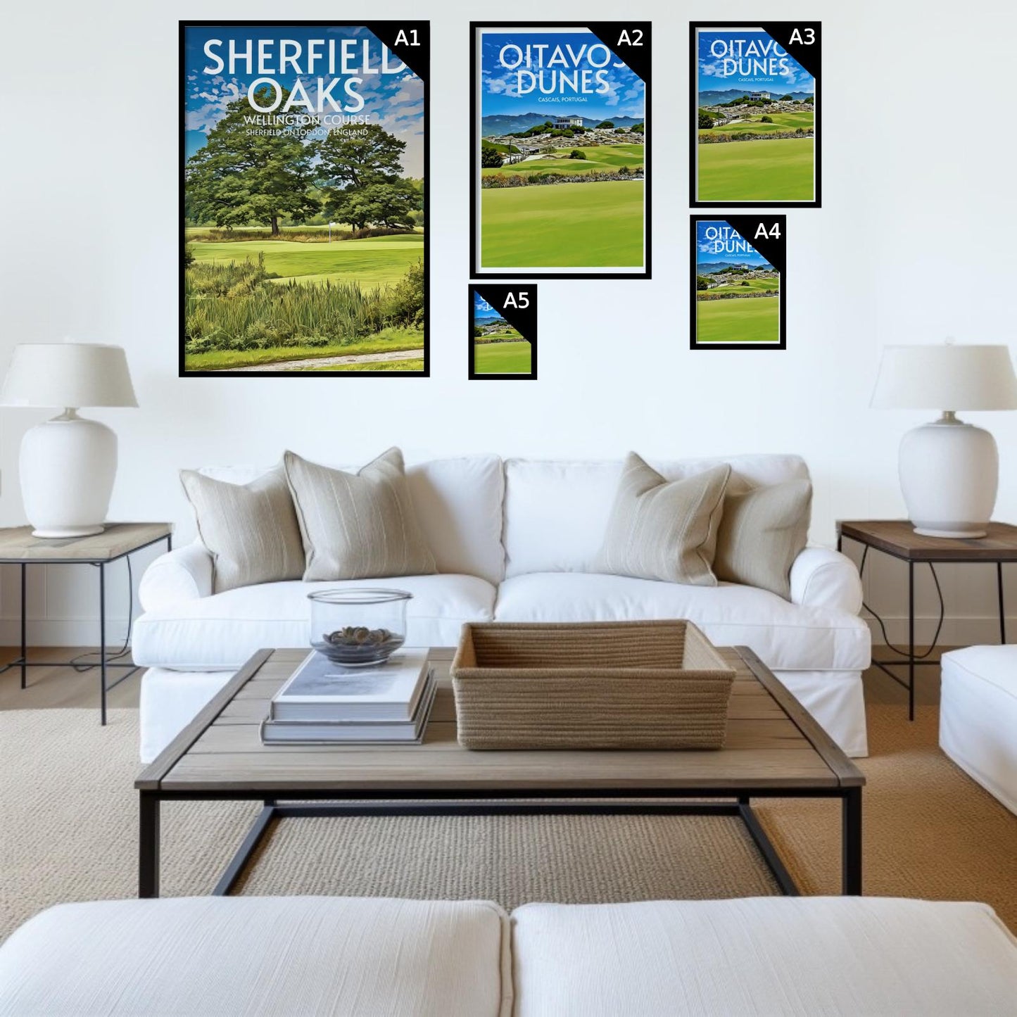 Sherfield Oaks Wellington Course Golf Course Poster Print Wall Art