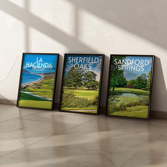 Sherfield Oaks Wellington Course Golf Course Poster Print Wall Art