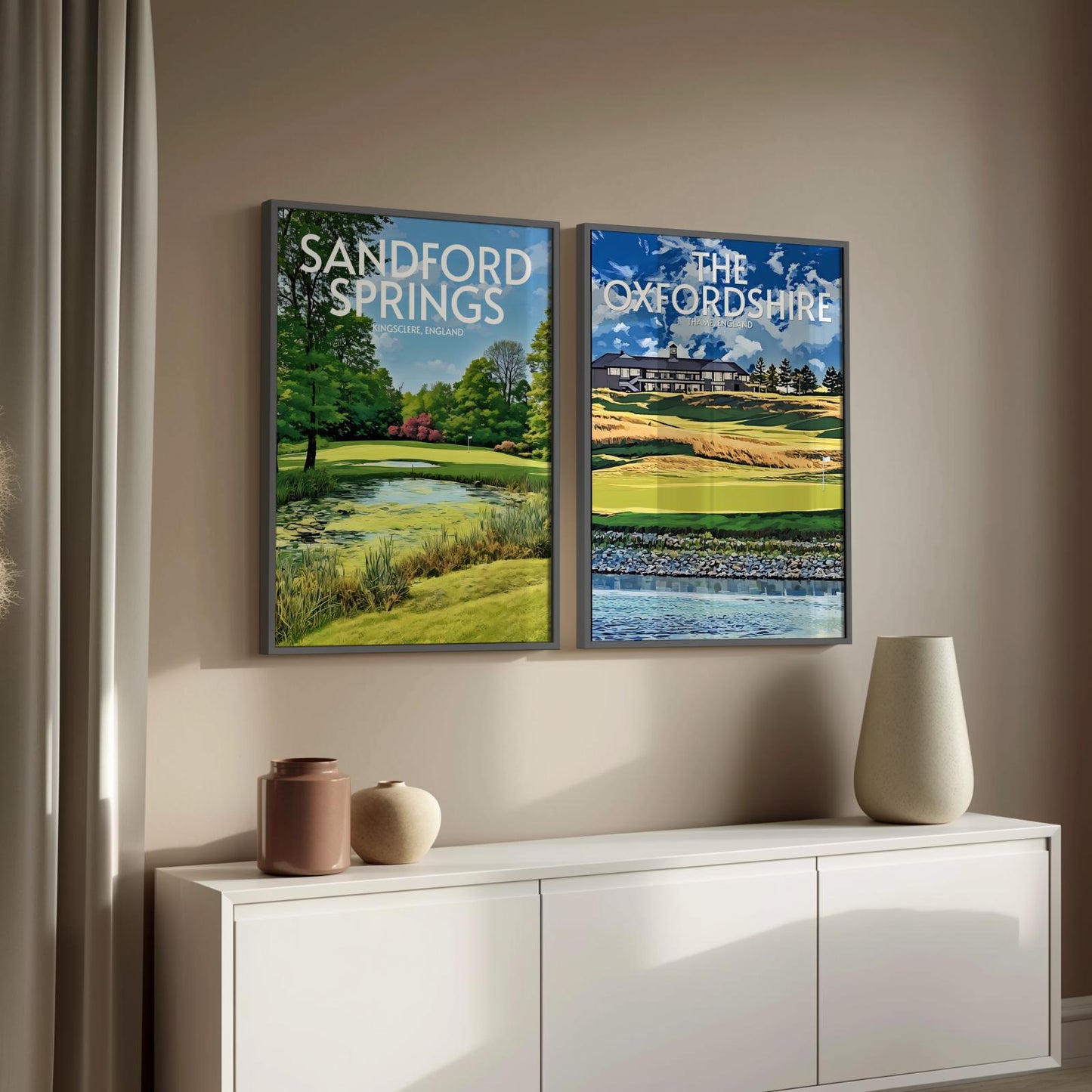 The Oxfordshire Golf Course Poster Print Wall Art