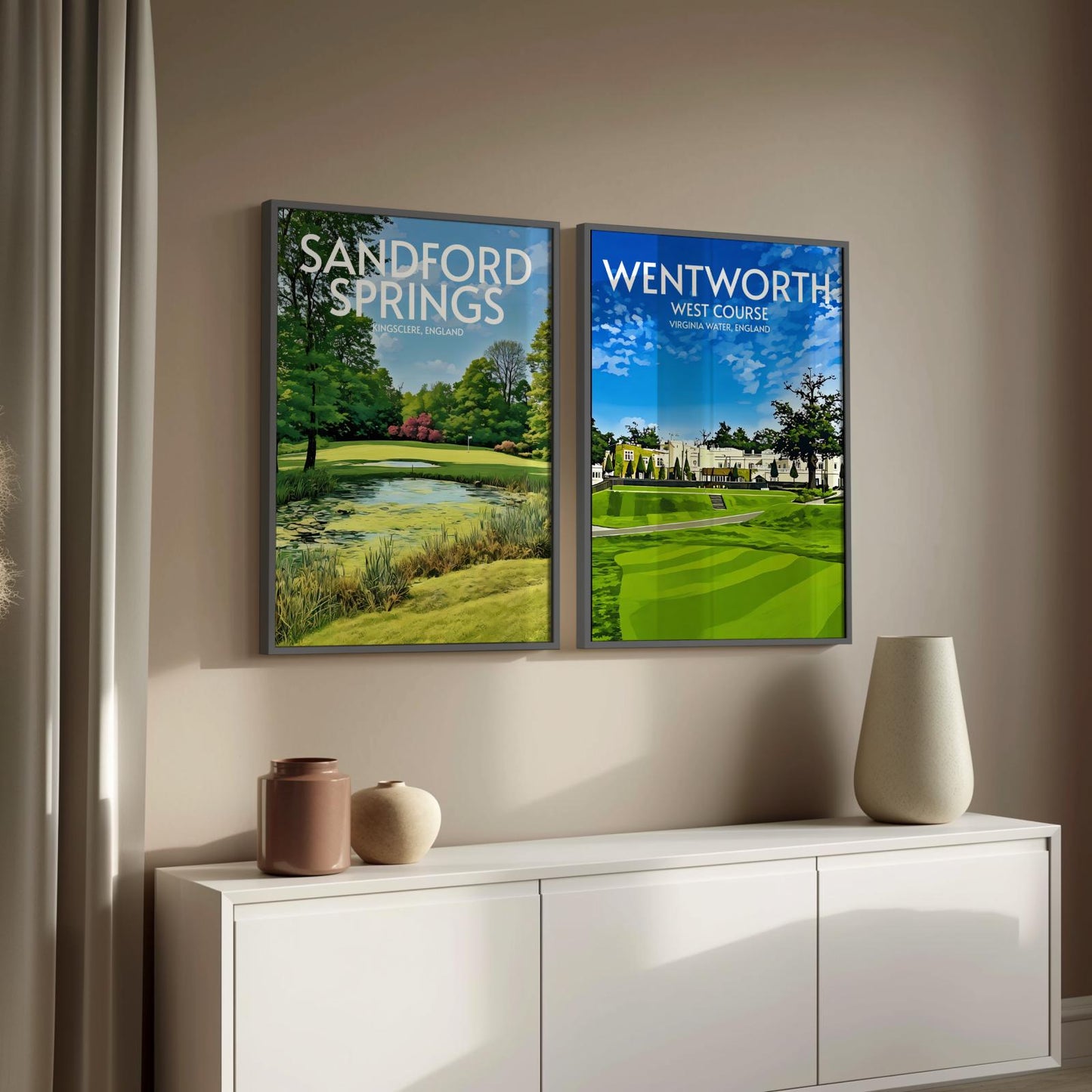 Wentworth West Course Golf Course Poster Print Wall Art
