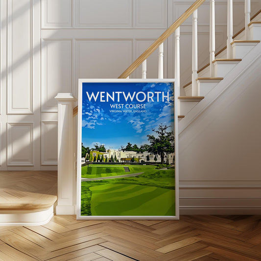 Wentworth West Course Golf Course Poster Print Wall Art
