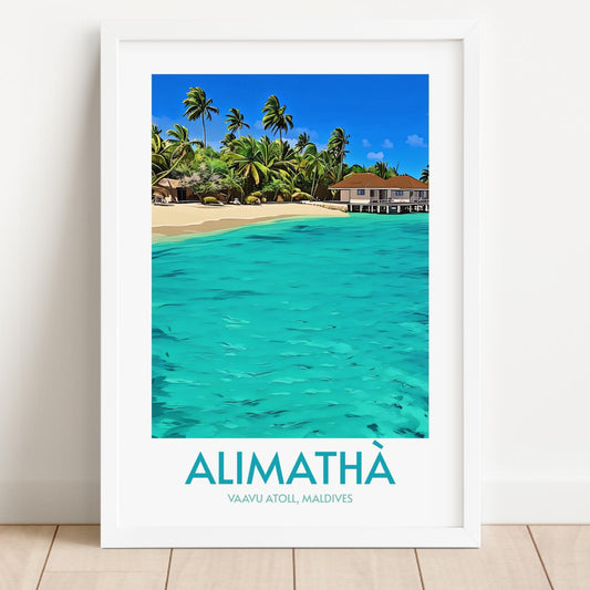 Alimatha Maldives Island Poster Print Wall Art