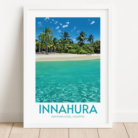Innahura Maldives Island Poster Print Wall Art