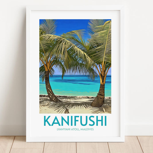 Kanifushi Maldives Island Poster Print Wall Art