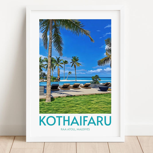 Kothaifaru Maldives Island Poster Print Wall Art