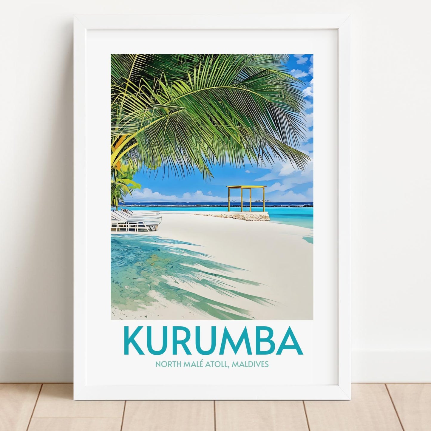 Kurumba Maldives Island Poster Print Wall Art