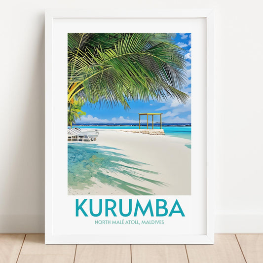 Kurumba Maldives Island Poster Print Wall Art