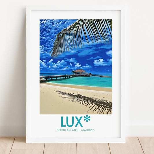 LUX* Maldives Island Poster Print Wall Art