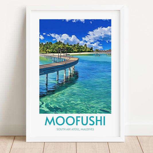 Moofushi Maldives Island Poster Print Wall Art