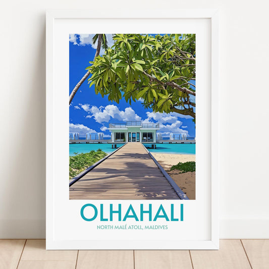 Olhahali Maldives Island Poster Print Wall Art