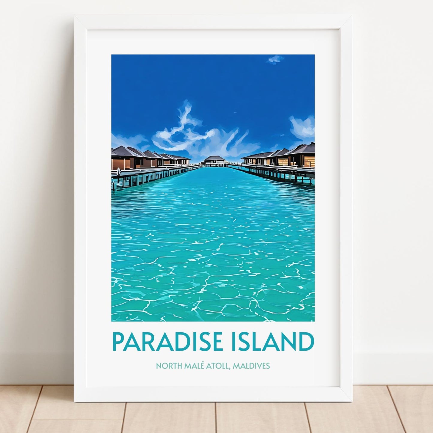 Paradise Island Maldives Island Poster Print Wall Art