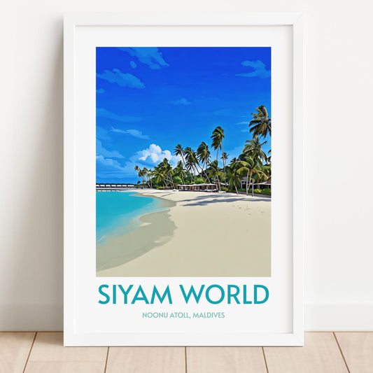 Siyam World Maldives Island Poster Print Wall Art