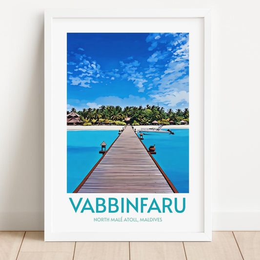Vabbinfaru Maldives Island Poster Print Wall Art