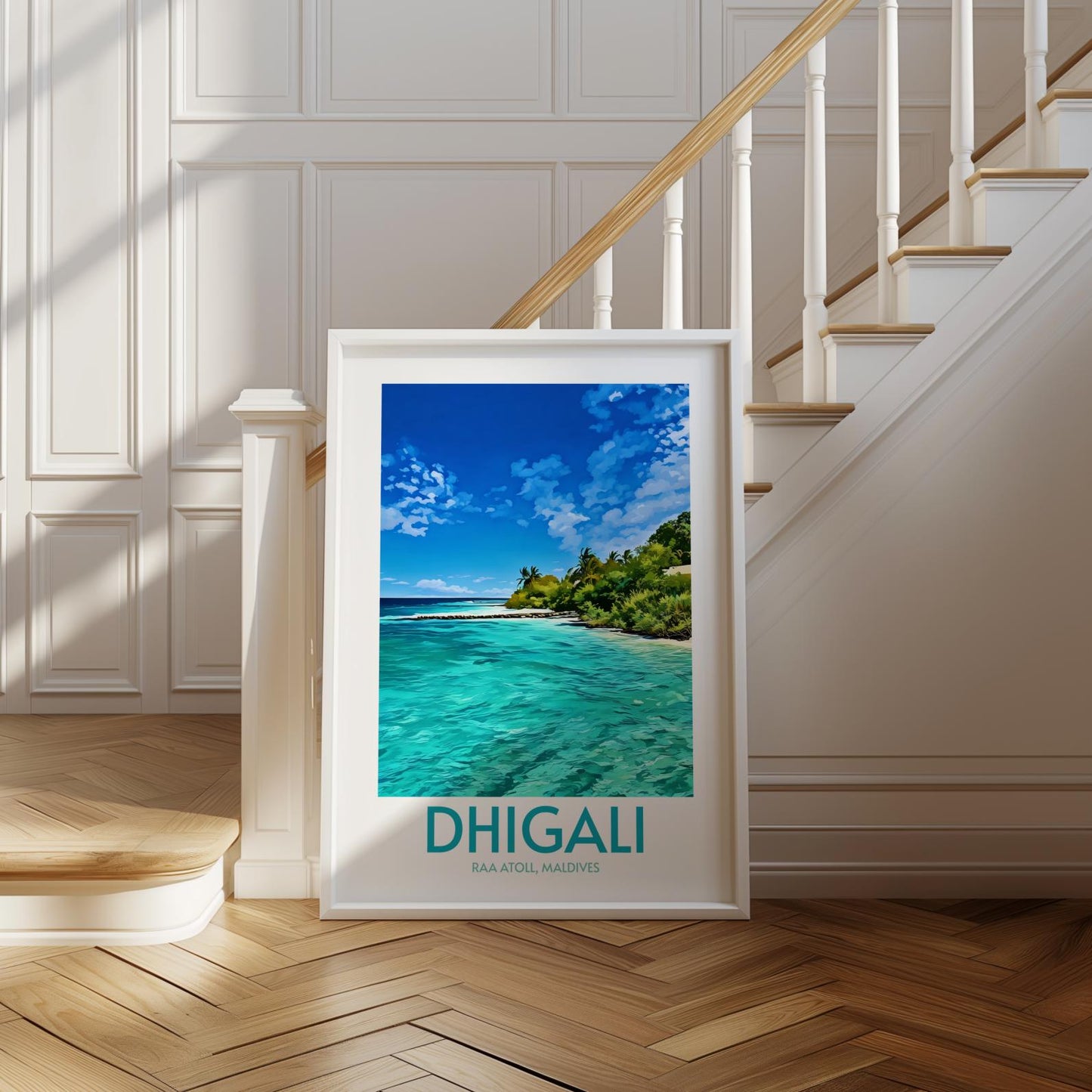 Dhigali Maldives Island Poster Print Wall Art