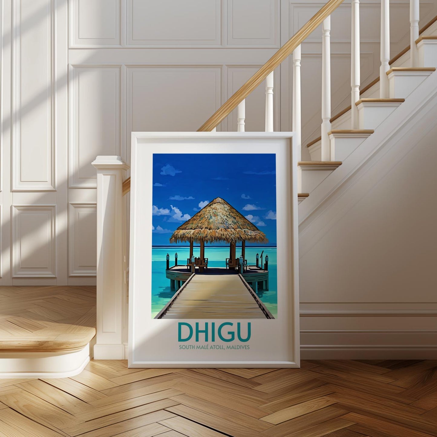 Dhigu Maldives Island Poster Print Wall Art