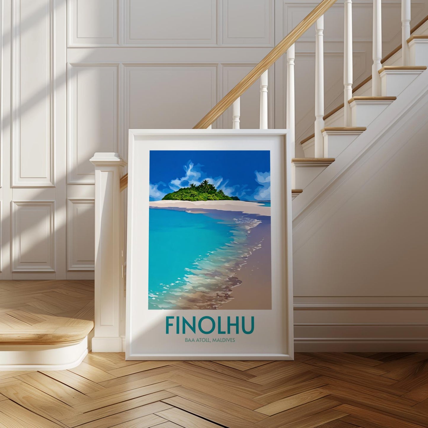 Finolhu Maldives Island Poster Print Wall Art