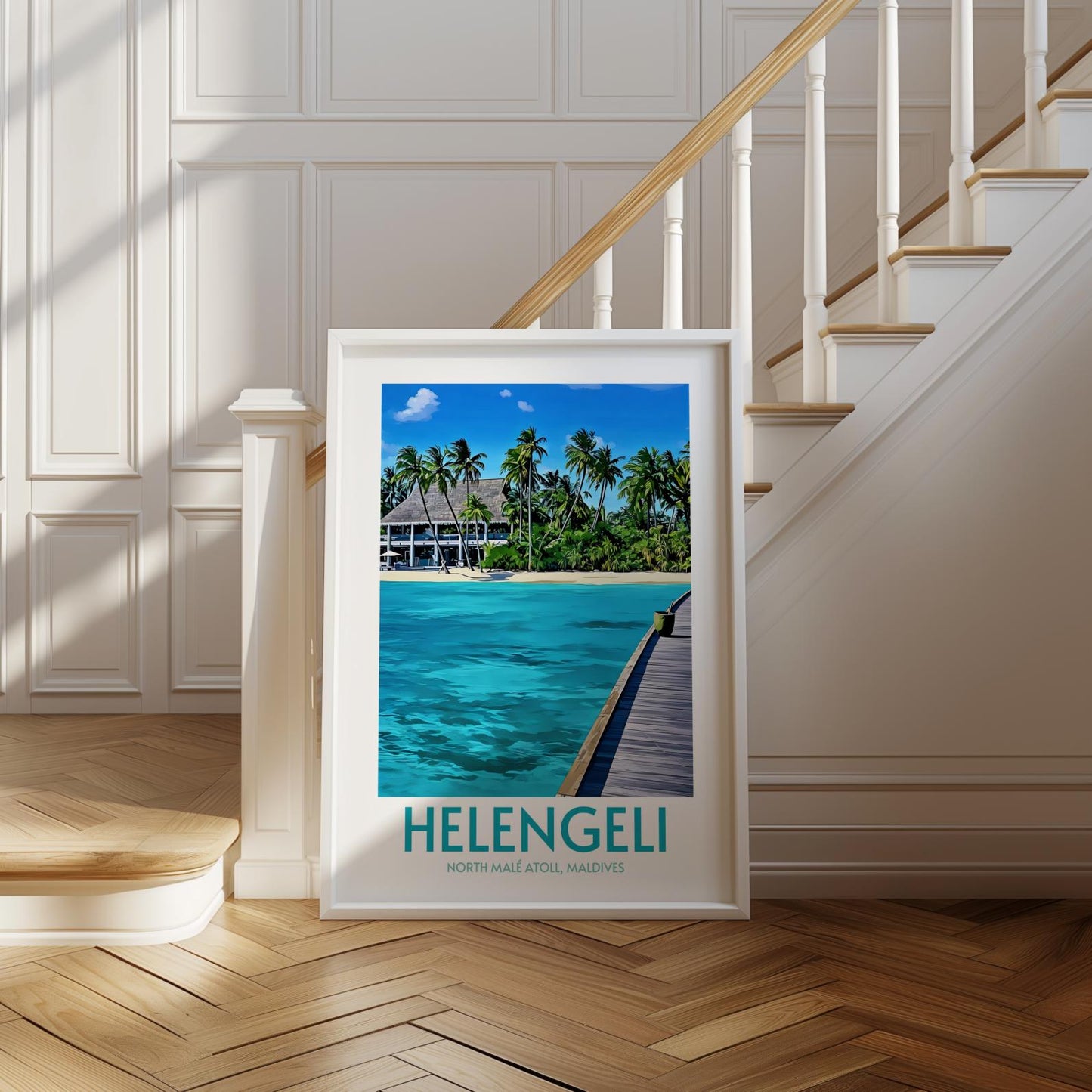 Helengeli Maldives Island Poster Print Wall Art