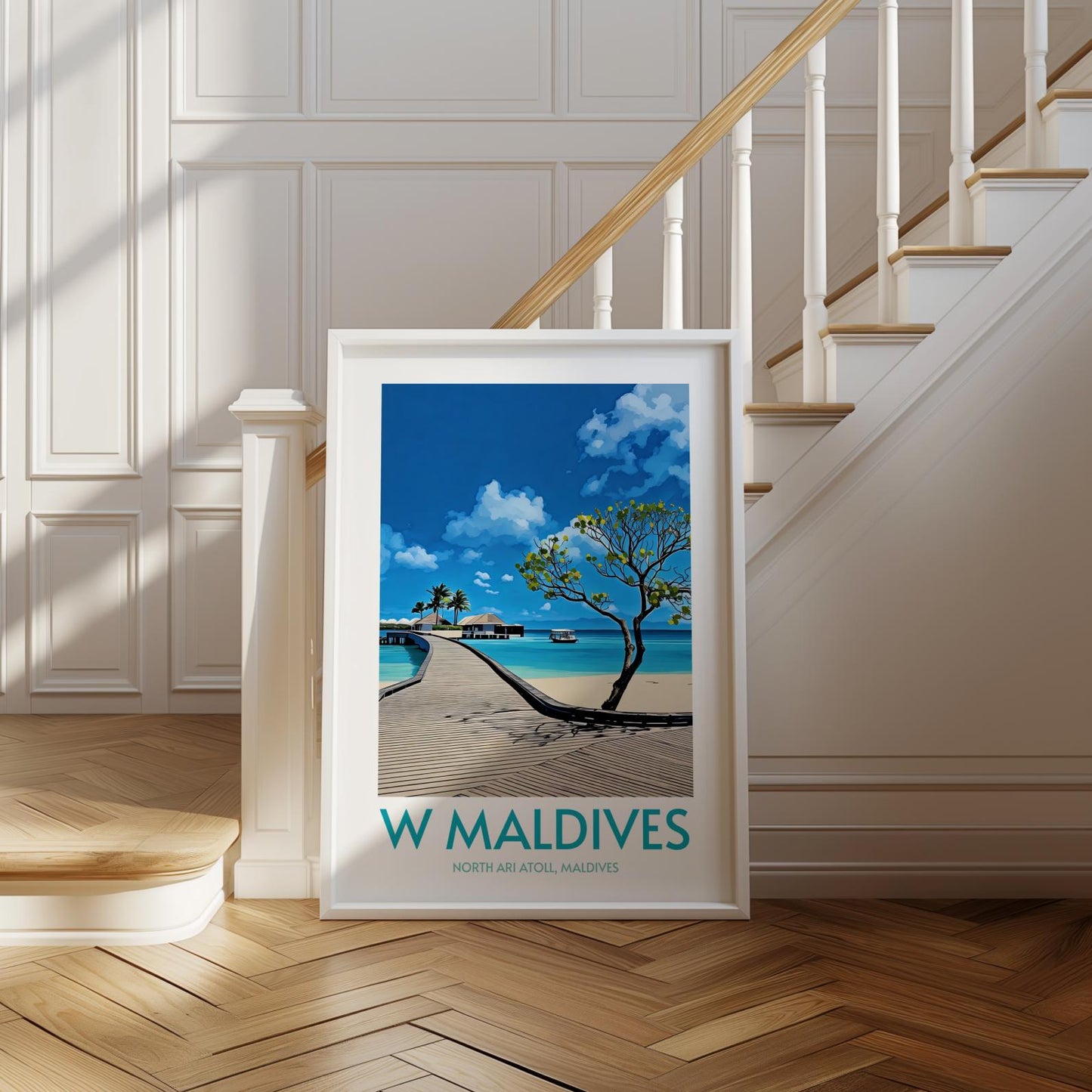 W Maldives Island Poster Print Wall Art
