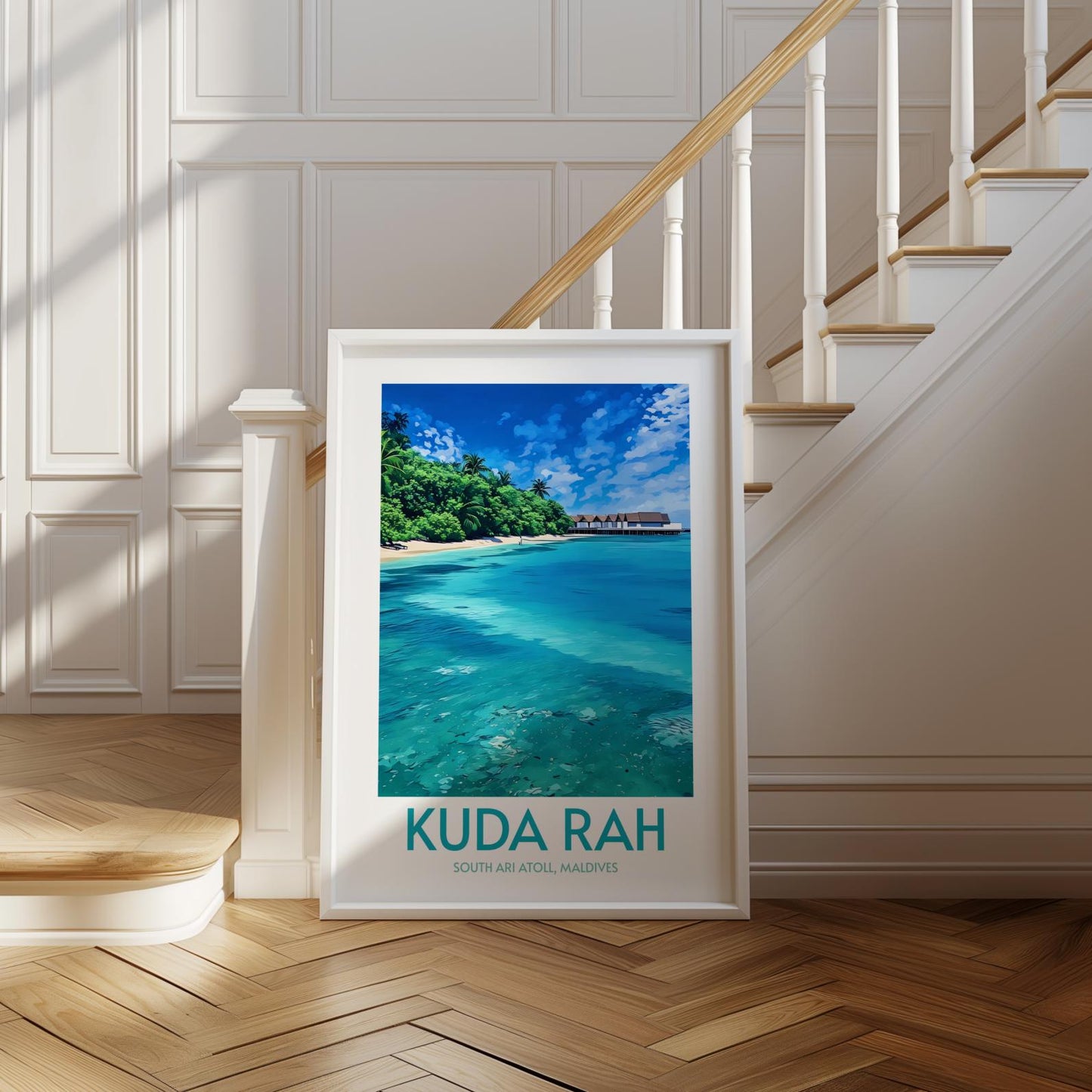 Kuda Rah Maldives Island Poster Print Wall Art