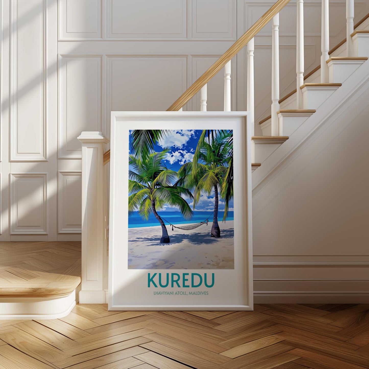 Kuredu Maldives Island Poster Print Wall Art