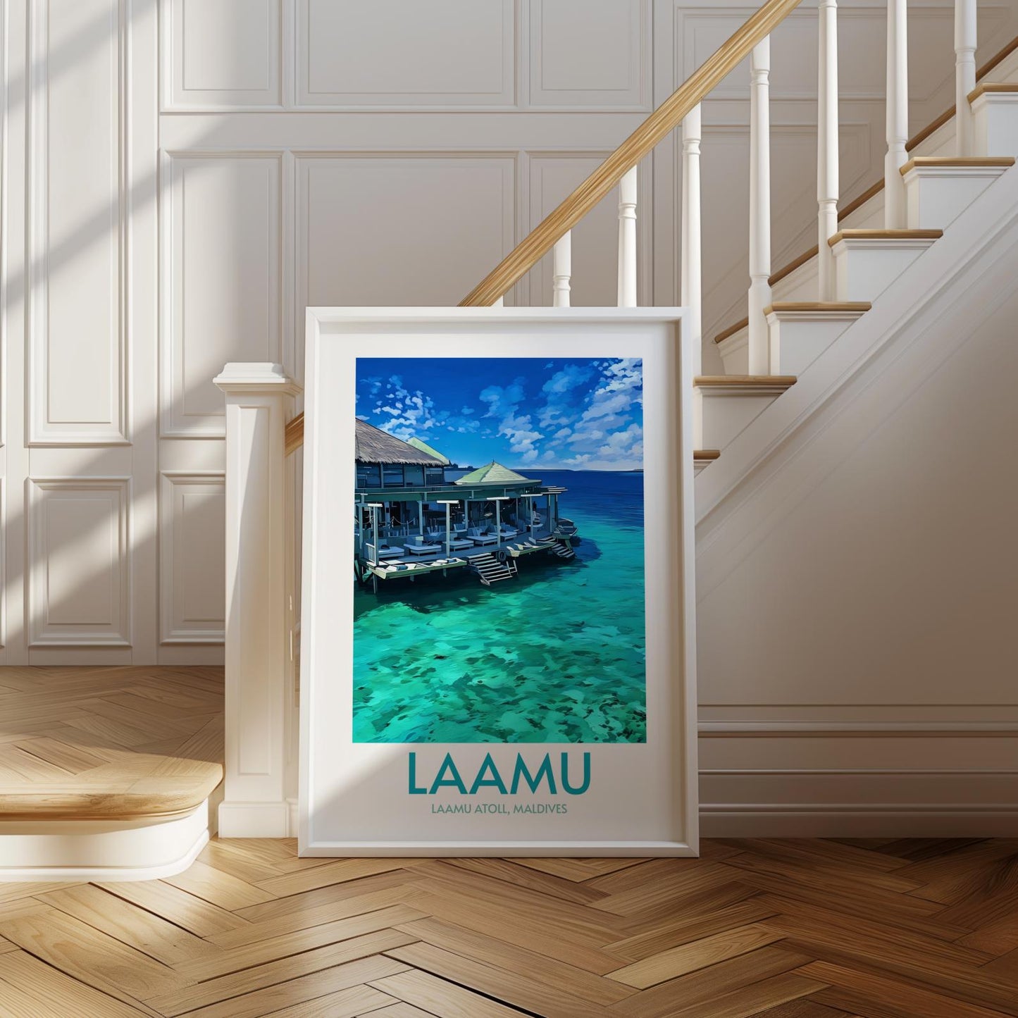 Laamu Maldives Island Poster Print Wall Art