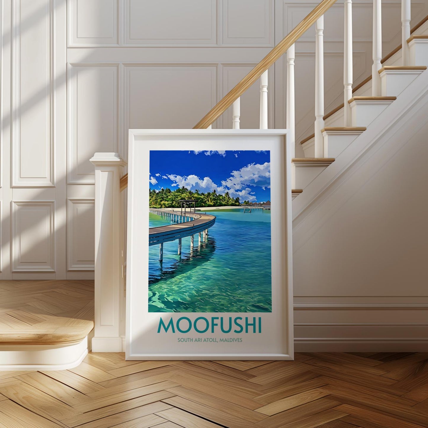 Moofushi Maldives Island Poster Print Wall Art